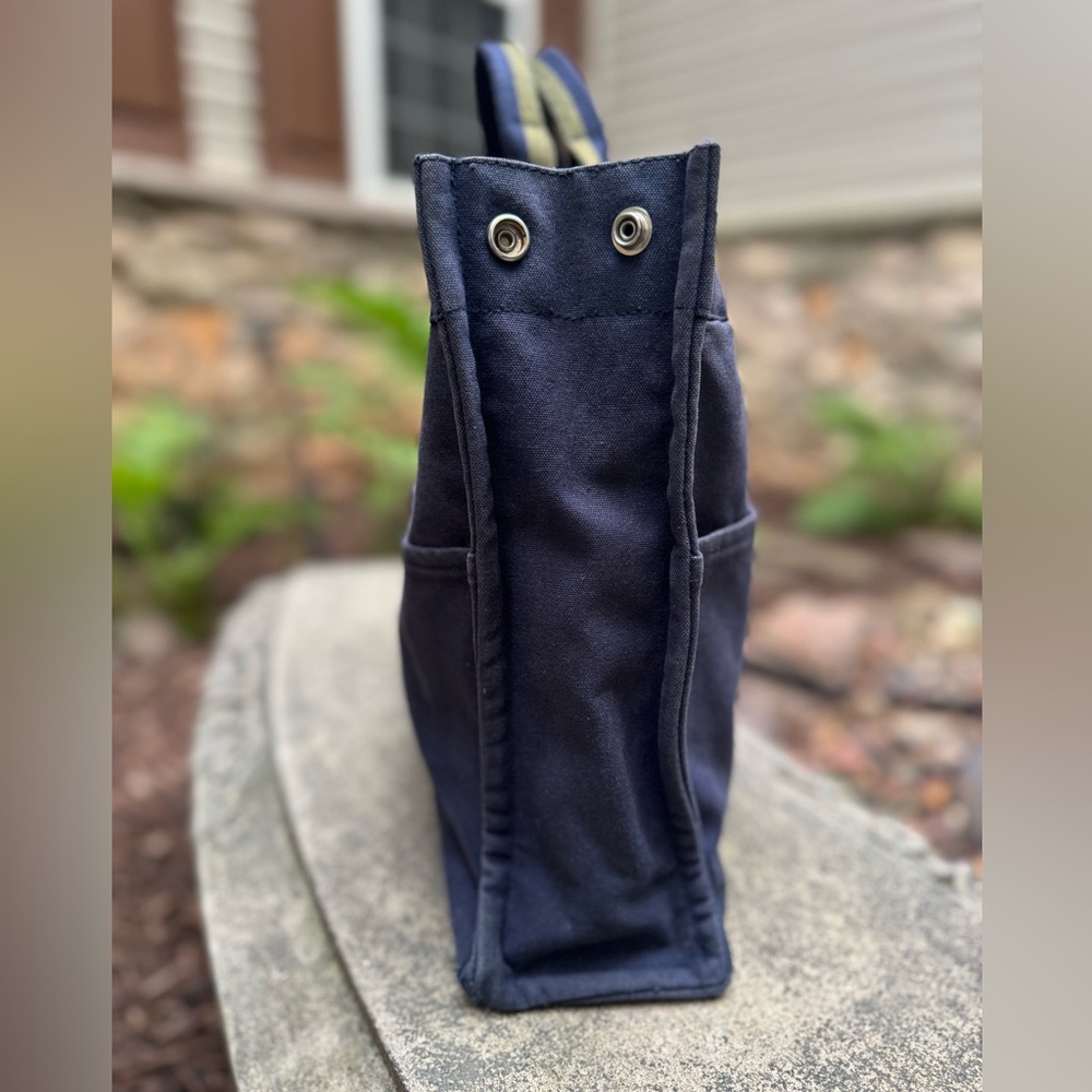 Hermes Navy and Olive Tote Bag EUC - Picture 4 of 11